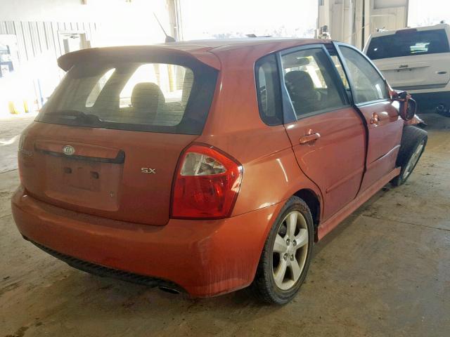 KNAFE161X75000468 - 2007 KIA SPECTRA5 S ORANGE photo 4