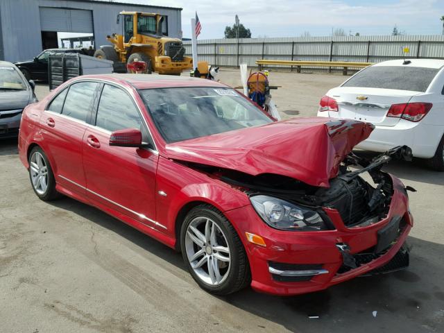 WDDGF4HBXCA679113 - 2012 MERCEDES-BENZ C 250 RED photo 1