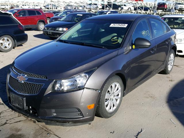 1G1PC5SH0B7248502 - 2011 CHEVROLET CRUZE LS GRAY photo 2