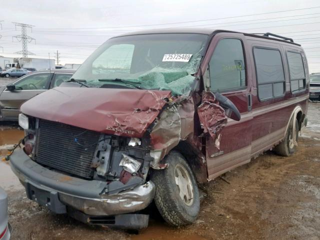 1GBFG15R8X1032464 - 1999 CHEVROLET EXPRESS G1 BURGUNDY photo 2