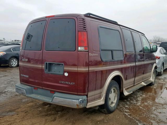 1GBFG15R8X1032464 - 1999 CHEVROLET EXPRESS G1 BURGUNDY photo 4