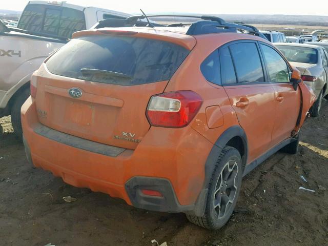 JF2GPACC0E8208086 - 2014 SUBARU XV CROSSTR ORANGE photo 4