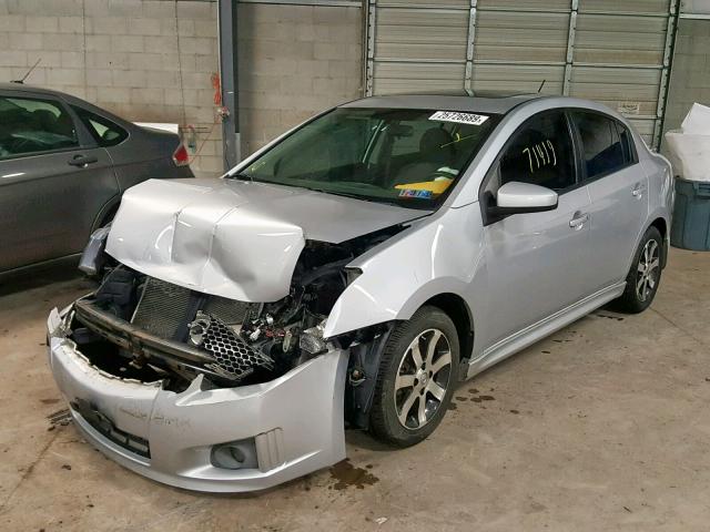 3N1AB6AP0CL638417 - 2012 NISSAN SENTRA 2.0 SILVER photo 2