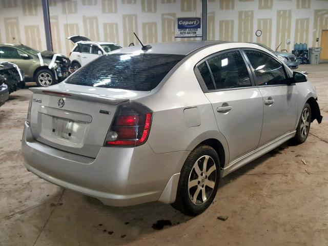 3N1AB6AP0CL638417 - 2012 NISSAN SENTRA 2.0 SILVER photo 4