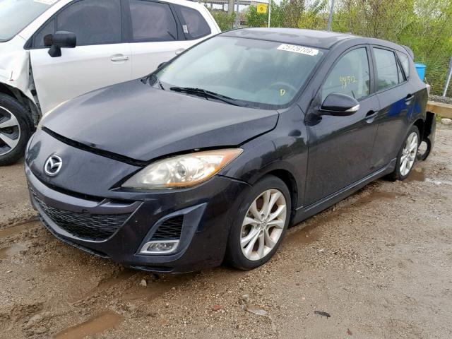 JM1BL1H52A1141220 - 2010 MAZDA 3 S BLACK photo 2