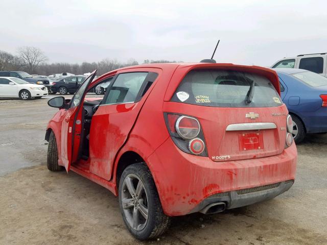 1G1JG6SB6F4101331 - 2015 CHEVROLET SONIC RS RED photo 3