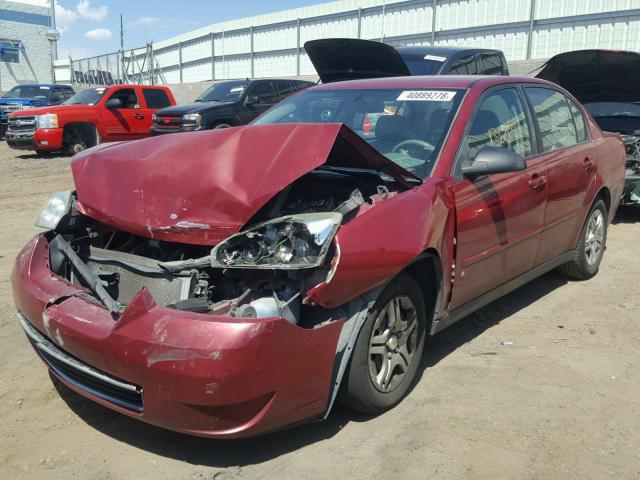 1G1ZS58F07F249759 - 2007 CHEVROLET MALIBU LS RED photo 2