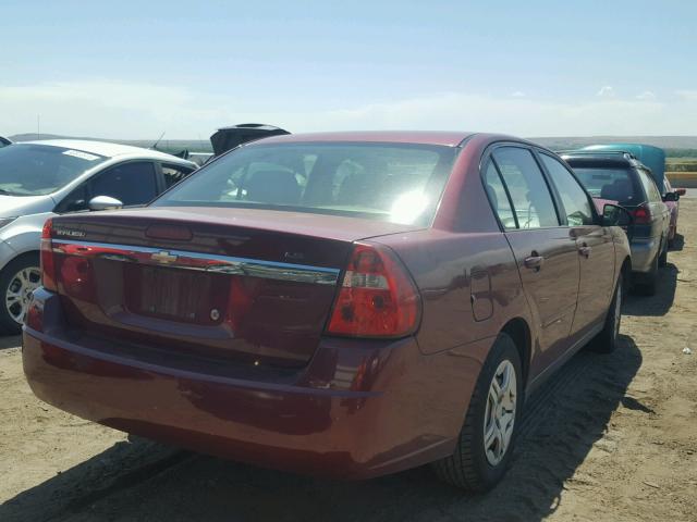 1G1ZS58F07F249759 - 2007 CHEVROLET MALIBU LS RED photo 4
