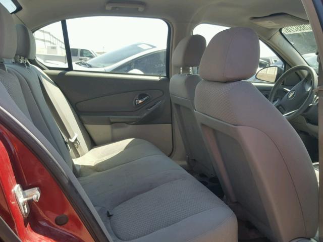 1G1ZS58F07F249759 - 2007 CHEVROLET MALIBU LS RED photo 6