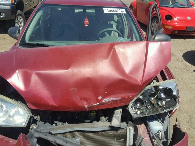 1G1ZS58F07F249759 - 2007 CHEVROLET MALIBU LS RED photo 7
