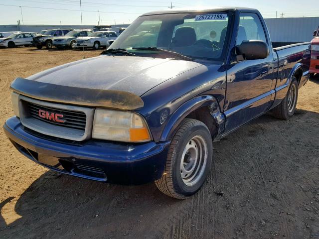 1GTCS145528176601 - 2002 GMC SONOMA BLUE photo 2