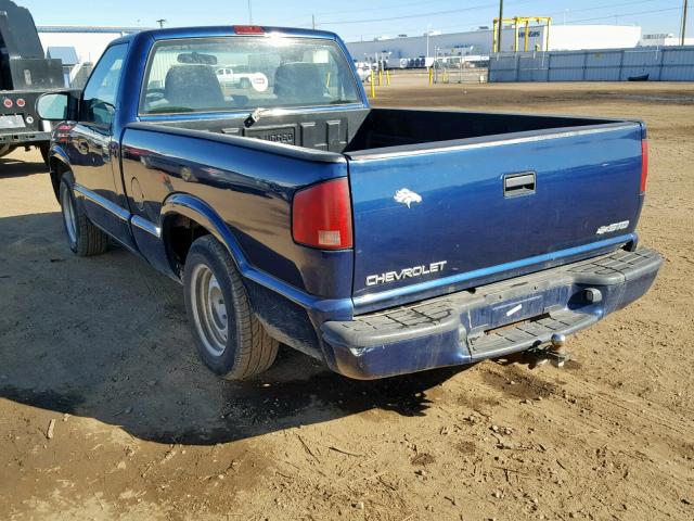 1GTCS145528176601 - 2002 GMC SONOMA BLUE photo 3