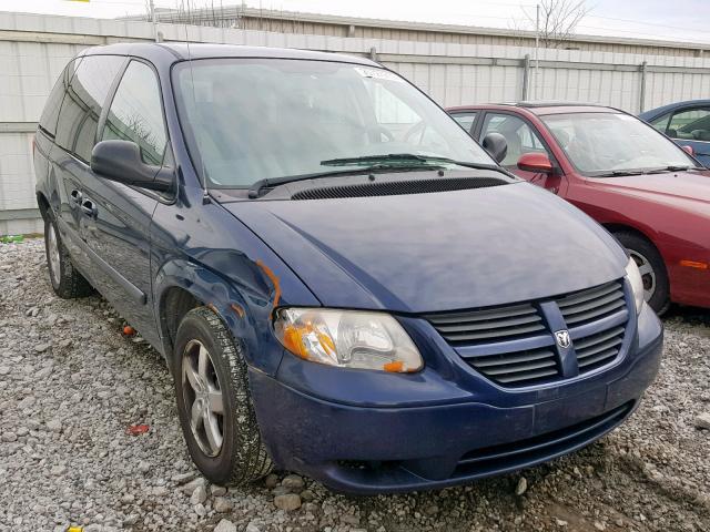 1D4GP45R15B351278 - 2005 DODGE CARAVAN SX BLUE photo 1