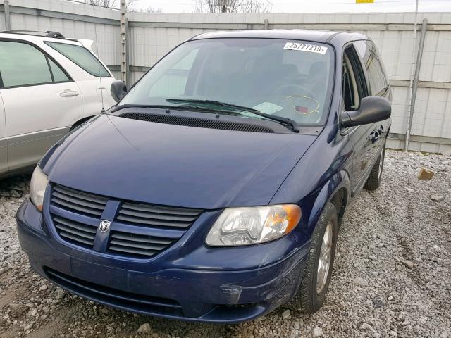 1D4GP45R15B351278 - 2005 DODGE CARAVAN SX BLUE photo 2