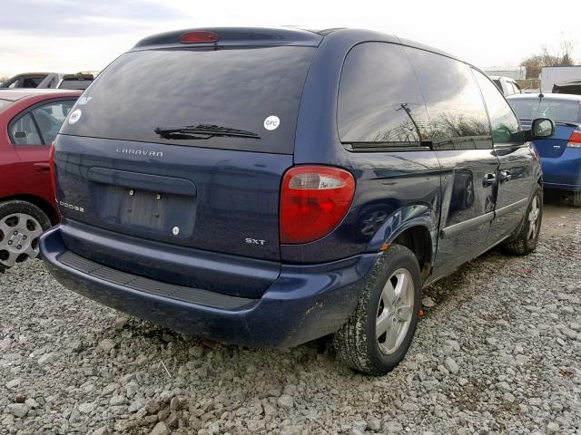 1D4GP45R15B351278 - 2005 DODGE CARAVAN SX BLUE photo 4