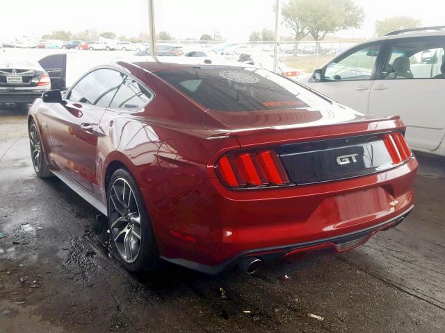 1FA6P8CF5G5277542 - 2016 FORD MUSTANG GT RED photo 3