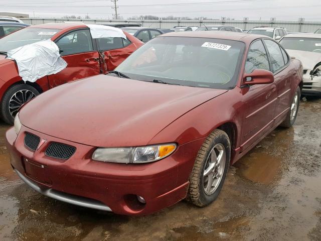 1G2WP52KXYF347169 - 2000 PONTIAC GRAND PRIX BURGUNDY photo 2