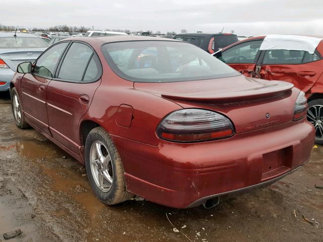 1G2WP52KXYF347169 - 2000 PONTIAC GRAND PRIX BURGUNDY photo 3