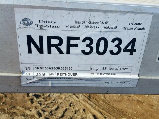 1RNF53A25GR035150 - 2016 UTILITY FLAT BED SILVER photo 10
