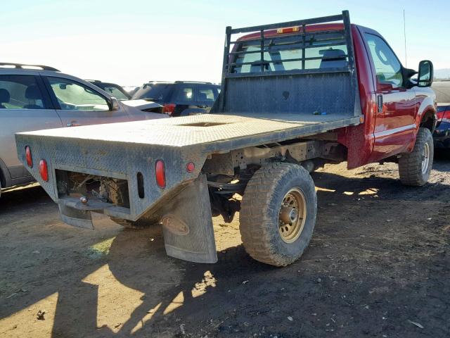 1FTSF31P64EC16674 - 2004 FORD F350 SRW S RED photo 4
