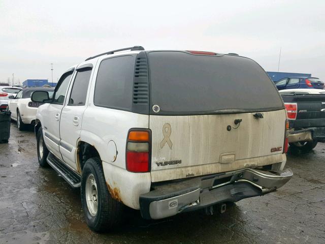 1GKEK13T34R149813 - 2004 GMC YUKON WHITE photo 3