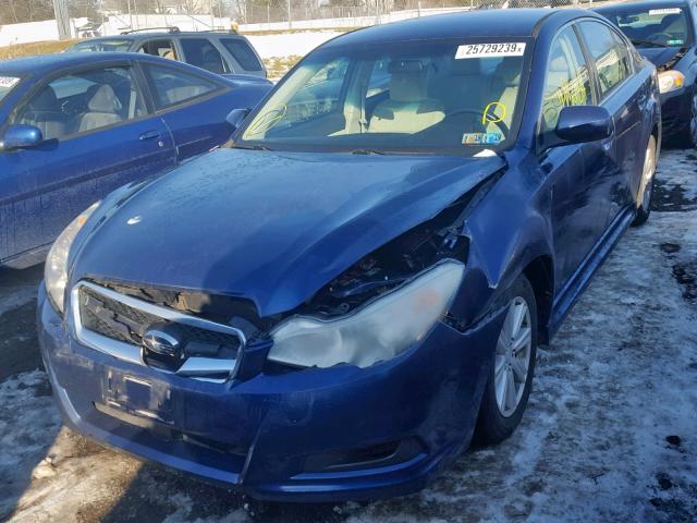 4S3BMBC6XA3242612 - 2010 SUBARU LEGACY 2.5 BLUE photo 2