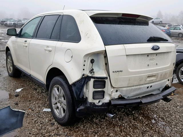 2FMDK48C38BA50365 - 2008 FORD EDGE SEL WHITE photo 3