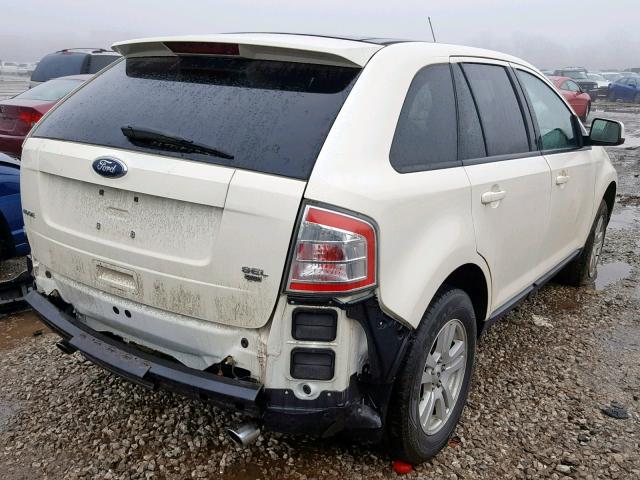 2FMDK48C38BA50365 - 2008 FORD EDGE SEL WHITE photo 4