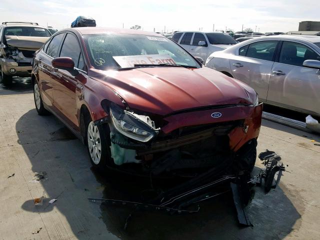 3FA6P0G73ER336859 - 2014 FORD FUSION S BURGUNDY photo 1