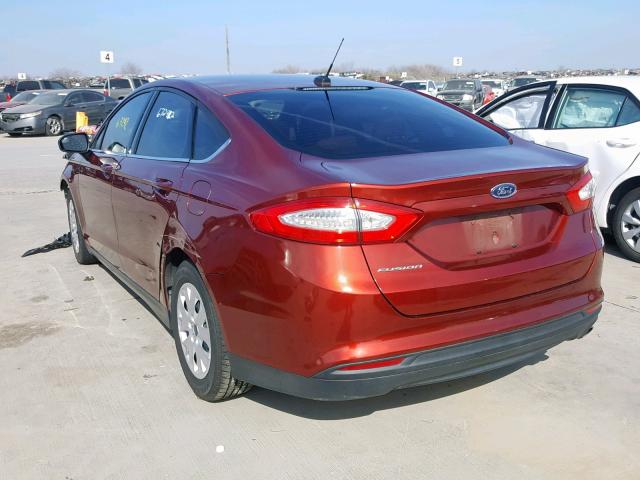 3FA6P0G73ER336859 - 2014 FORD FUSION S BURGUNDY photo 3