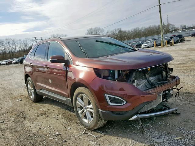 2FMTK3J87FBB44693 - 2015 FORD EDGE SEL ORANGE photo 1