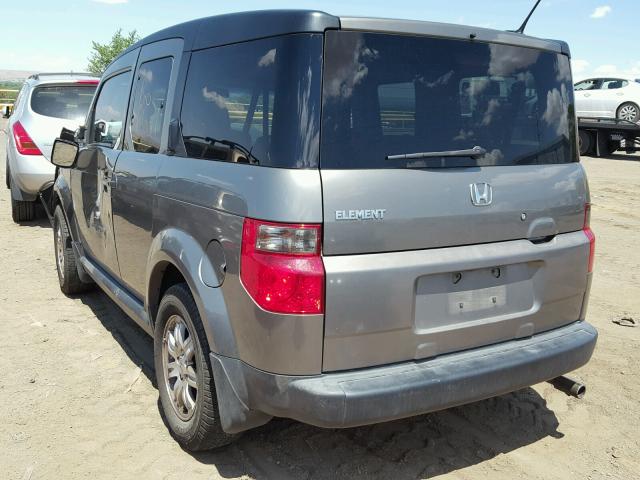 5J6YH187X7L009052 - 2007 HONDA ELEMENT EX GRAY photo 3