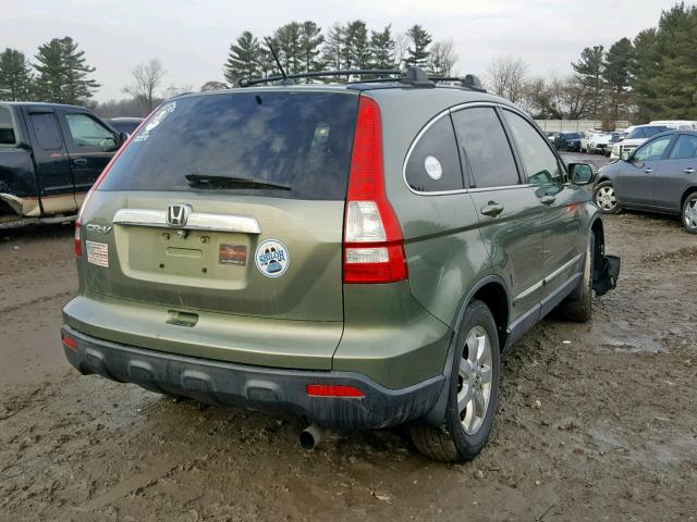 JHLRE48797C102927 - 2007 HONDA CR-V EXL GREEN photo 4