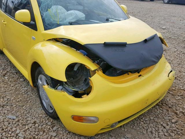 3VWCD21C2YM478707 - 2000 VOLKSWAGEN NEW BEETLE ყვითელი ფოტო 9