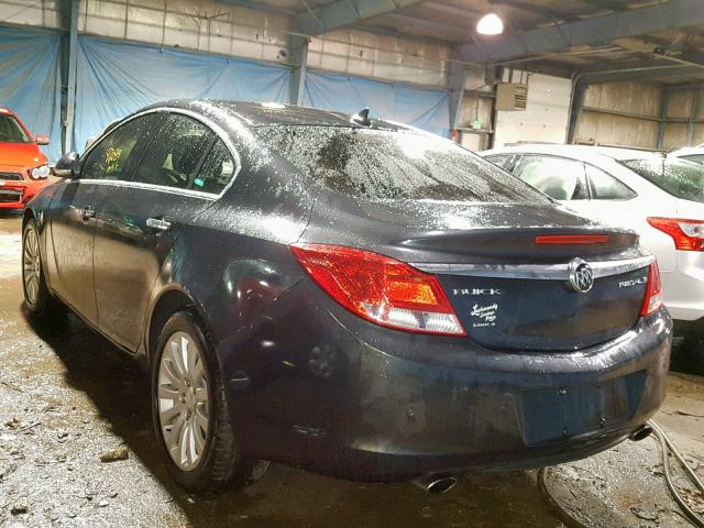 2G4GS5EV4C9157255 - 2012 BUICK REGAL PREM GRAY photo 3