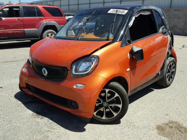 WMEFJ5DA4GK071306 - 2016 SMART FORTWO ORANGE photo 2