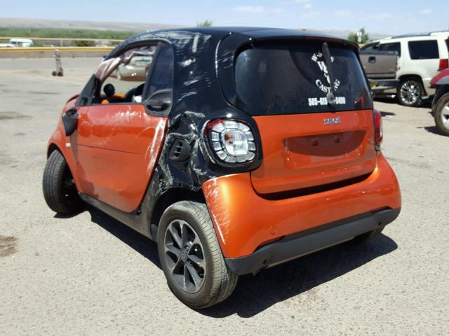 WMEFJ5DA4GK071306 - 2016 SMART FORTWO ORANGE photo 3