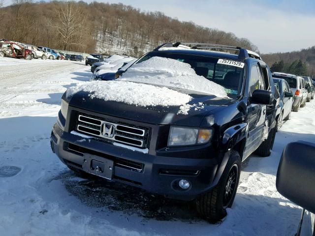 2HJYK16586H525703 - 2006 HONDA RIDGELINE BLACK photo 2