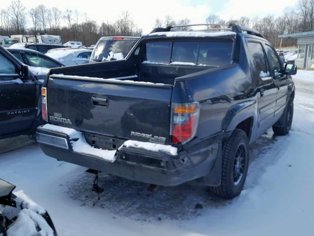 2HJYK16586H525703 - 2006 HONDA RIDGELINE BLACK photo 4