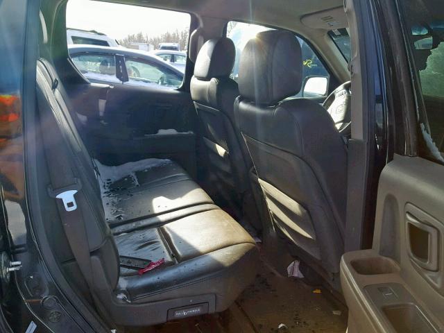 2HJYK16586H525703 - 2006 HONDA RIDGELINE BLACK photo 6