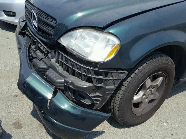 4JGAB54E81A251602 - 2001 MERCEDES-BENZ ML 320 GREEN photo 9