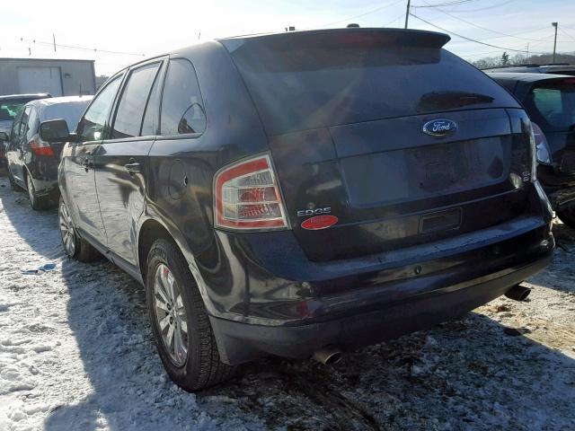 2FMDK4JC2ABA32858 - 2010 FORD EDGE SEL BLACK photo 3