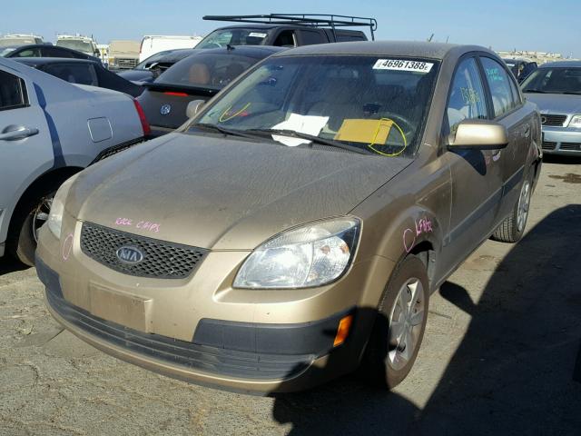 KNADE123176232854 - 2007 KIA RIO BASE BROWN photo 2