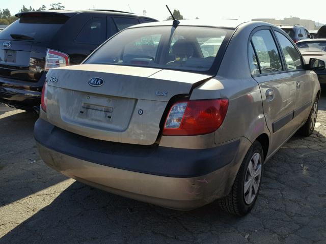 KNADE123176232854 - 2007 KIA RIO BASE BROWN photo 4