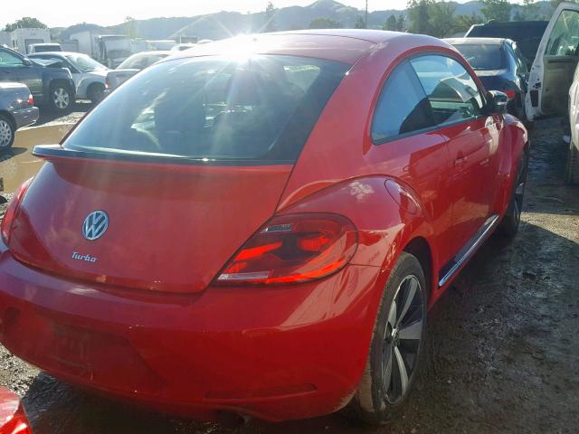 3VWVA7AT1DM620781 - 2013 VOLKSWAGEN BEETLE TUR RED photo 4