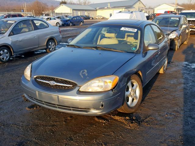 1FAHP55U11A253434 - 2001 FORD TAURUS SES BLUE photo 2