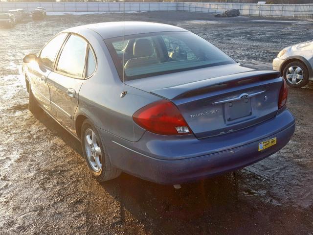 1FAHP55U11A253434 - 2001 FORD TAURUS SES BLUE photo 3