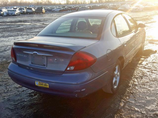 1FAHP55U11A253434 - 2001 FORD TAURUS SES BLUE photo 4