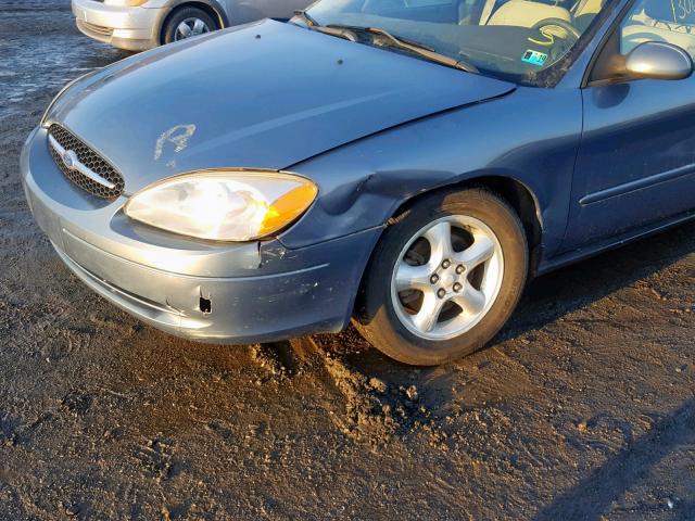 1FAHP55U11A253434 - 2001 FORD TAURUS SES BLUE photo 9