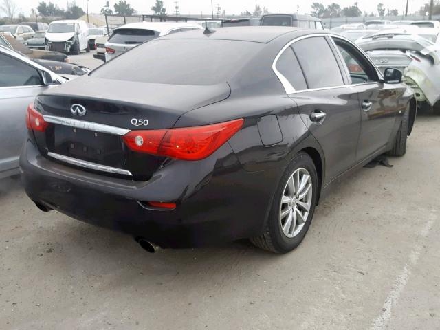 JN1BV7AP0FM355060 - 2015 INFINITI Q50 BASE BLACK photo 4